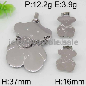 Fantastic Stainless Steel Bear Jewelry Set 8903085675ahjv