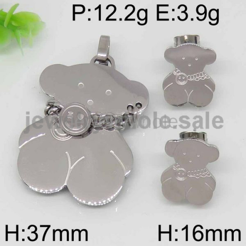 Fantastic Stainless Steel Bear Jewelry Set 8903085675ahjv