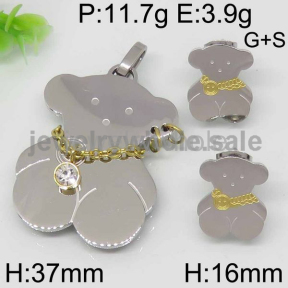 Lovely Stainless Steel Bear Jewelry Set 8903085677ahkv