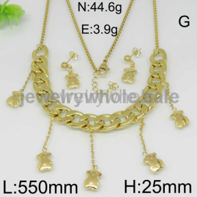 Charming Stainless Steel Golden Jewelry Set  8903176020vioa